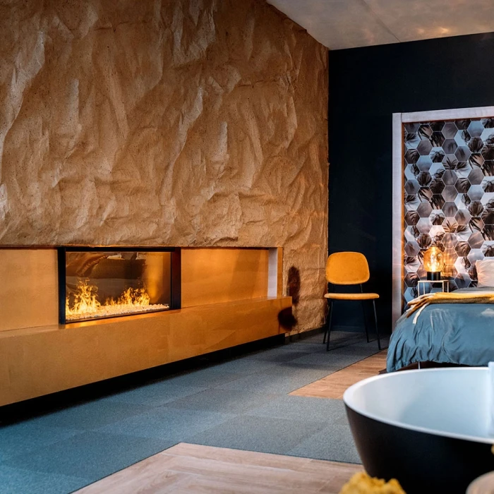 Faber e-MatriX Linear 1050-400 I Lang og Smal Vanndamp Peis