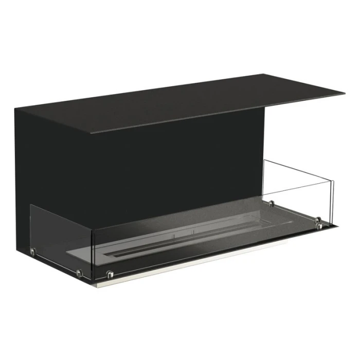 Foco Three 1000 - 3-sidig innebygd biopeis Foco Three 1000 3-sidig biopeis, innebygging i utstående vegger.