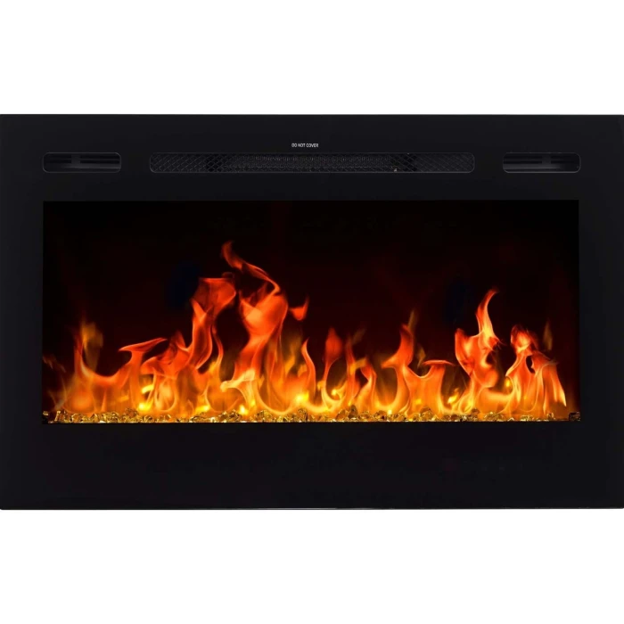 Merseyside svart elektrisk peis