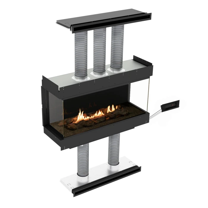 Planika Panorama 3-sidig biopeis for innebygget Home System