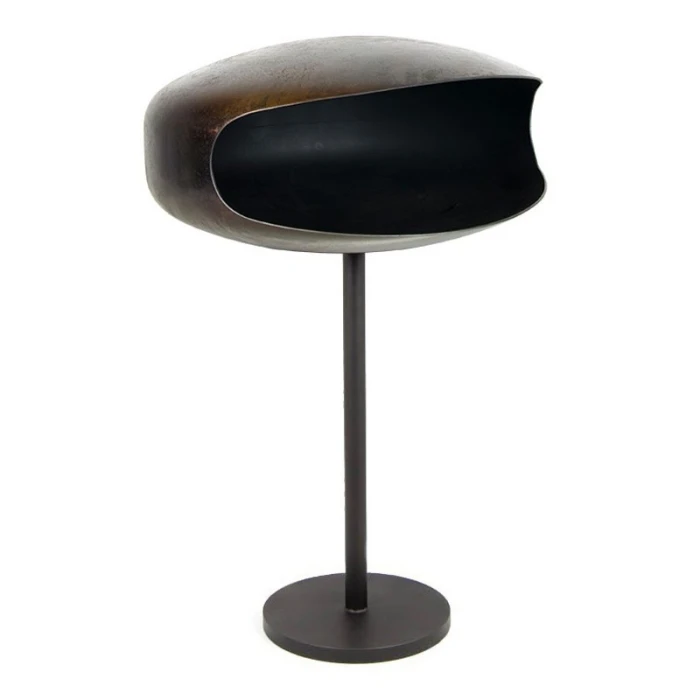 UFO-60 Onyx biopeis på pidestall | Biopeiser-shop.no Hein & Haugaard UFO-60 Onyx Frittstående biopeis på fot