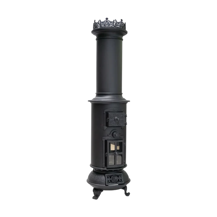 Klassisk frittstående bioetanolpeis i svart, med justerbar flamme og miljøvennlig bioetanolbrensel.