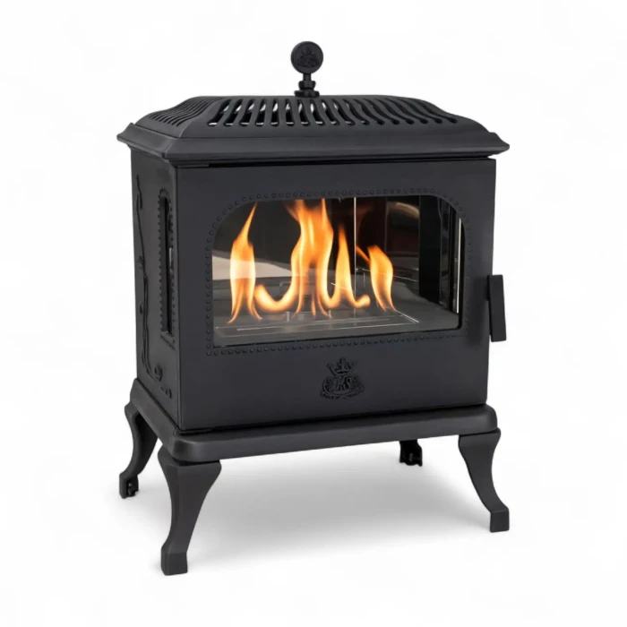 Westbo of Sweden Victoria 85 Biopeis med Tresidig Flammeutsikt i Støpejern