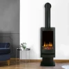 British Fires Bramshaw Pedestal - Frittstående elektrisk peis i vedovnsdesign
