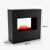 Goethe Svart OMC 600 – Realistisk Flamme, Miljøvennlig Design, Frittstående (Svart)