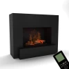 Glow Fire Hauptmann Sort - OMC 600 | Frittstående Vanndamp peis, 90 cm x 110 cm x 45 cm