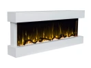 Nordfolk Hvit - 3-sidig veggmontert elektrisk peis