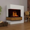 Glow Fire Planck Tall Left-Sided - OMC 600 | Frittstående vanndamp peis, 110 cm x 109 cm x 53 cm
