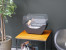 Svart biopeis til bord med krybbedesign