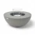 Roca biopeis i Space Grey – rund fiberbetongpeis med bronsefarget dekorglass og glassinnsats.
