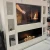 Foco One 1500 Media Wall innebygd biopeis med svart ramme og sikkerhetsglass