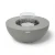 Roca biopeis i Space Grey – rund fiberbetongpeis med bronsefarget dekorglass og glassinnsats.