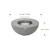 Roca biopeis i Space Grey – rund fiberbetongpeis med bronsefarget dekorglass og glassinnsats.