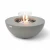 Roca biopeis i Space Grey – rund fiberbetongpeis med bronsefarget dekorglass og glassinnsats.